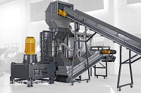 Vertical Shredder recycling system