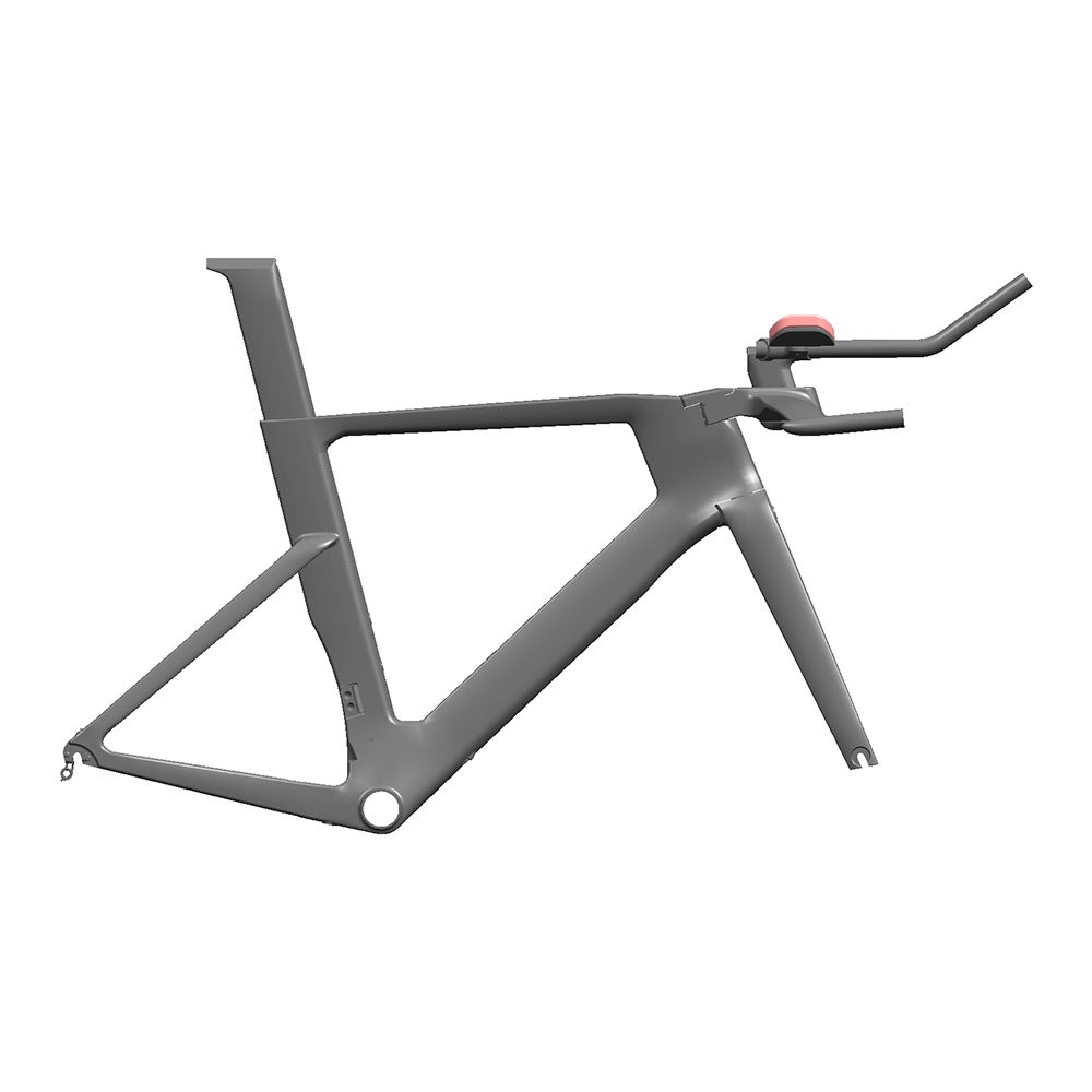 Areo Carbon Time Triathlon Fahrrad Rahmen Felgenbremse mit Gabel integrierter Lenker