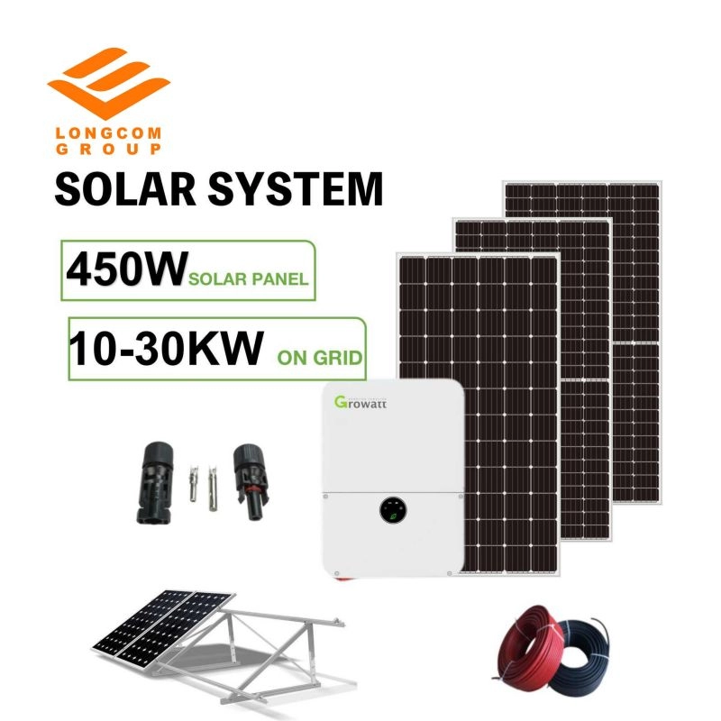 TÜV CE Zertifikat Kit Solar Power on Grid Solar System 10-30kw Solar Panel System