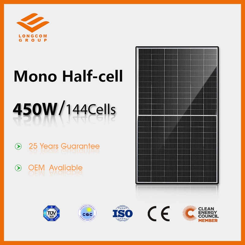 450 Watt 9BB TÜV-zertifiziertes Halbzellen-Solarmodul