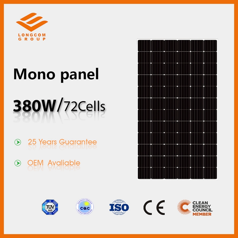 Hocheffizientes 380-W-Solarmodul Mono mit CE-TÜV-Zertifikat