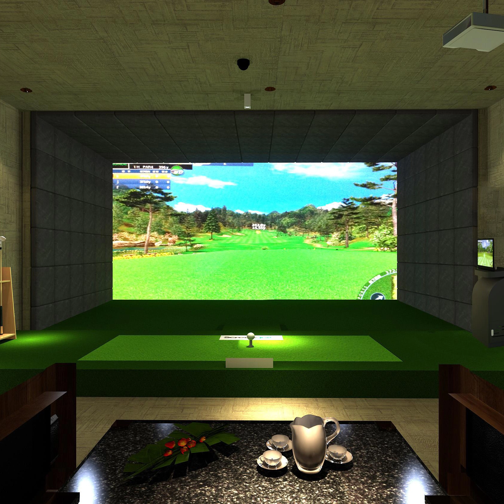 9'*10' Golf-Aufprallschirm/Simulator-Projektionsschirm