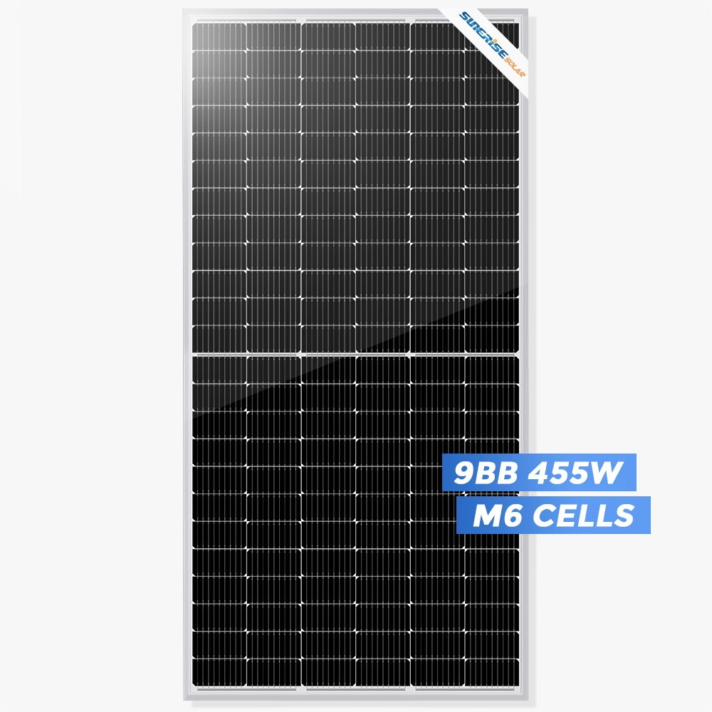 144 Zellen 166 mm Half Cut 455 W Solarmodul mit hervorragendem Modulwirkungsgrad