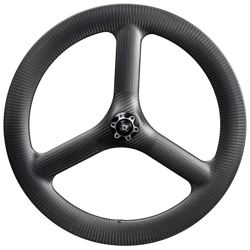 Carbon Tri Spoke Wheel 20 Zoll 406 Folding Ride Carbon Laufradsatz Scheibenbremse 25 mm breit 48 mm tief