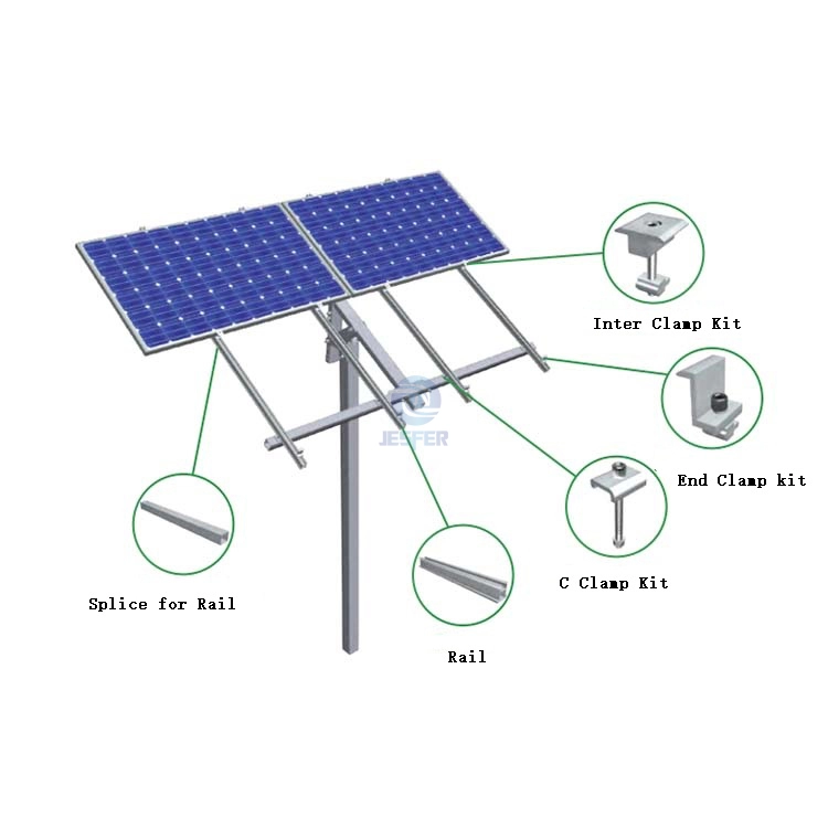 Einpolige Bodenhalterung für Solarpumpstruktursystem
