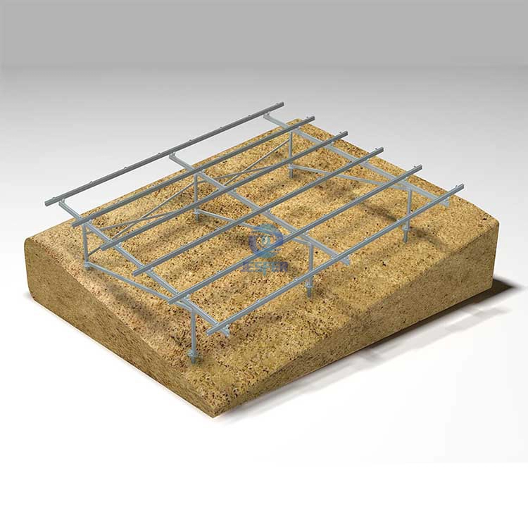 Verstellbare Solar-Montagehalterung für die Bodenterrasse am Hang