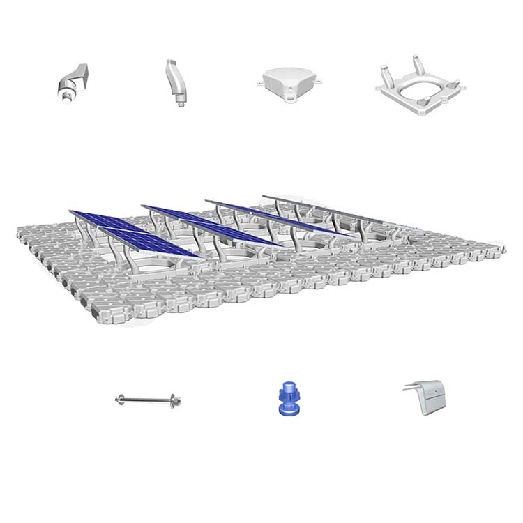 HDPE Floating Photovoltaic System Solarbetriebener Springbrunnen