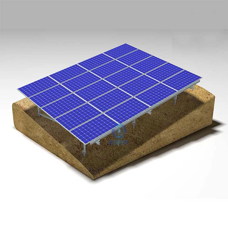 Verstellbare Solar-Montagehalterung für die Bodenterrasse am Hang