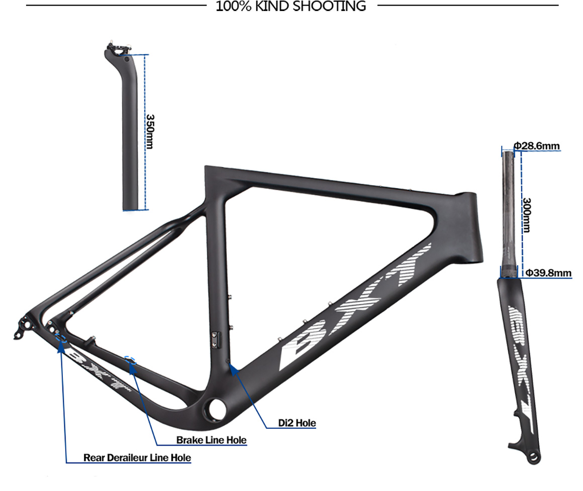 Gravel-Fahrrad-Carbon-Rahmenscheibe