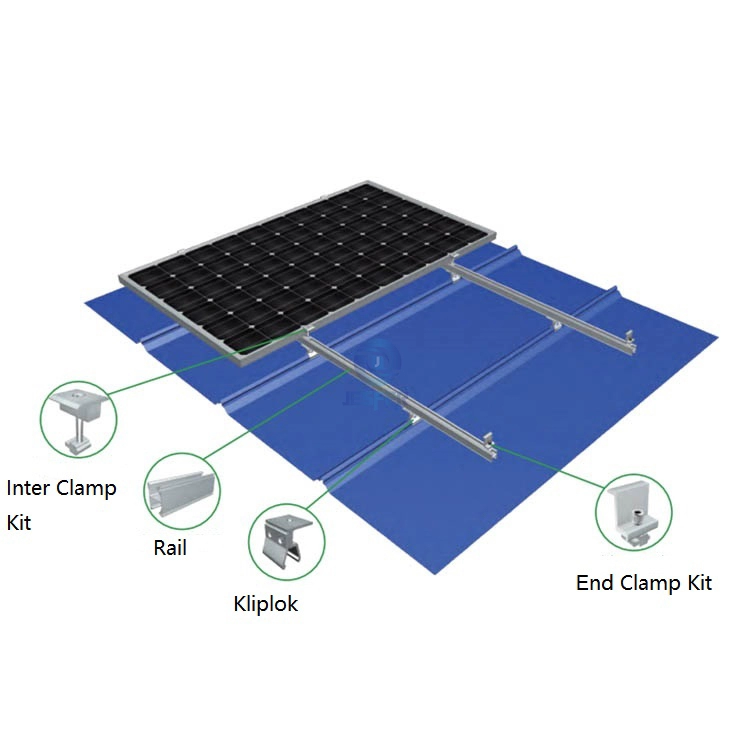 Trapezförmige Metalldach-Solar-Support-Kits