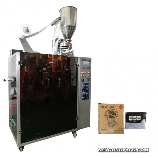 Ultraschall Canephora/Robusta Drip Caffee Beutelverpackungsmaschine mit Außenumschlag