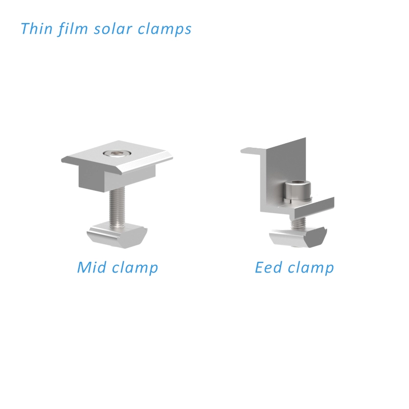 Mittelklemme und Endklemme Montage und Gestell aus Aluminium für Solarmodule