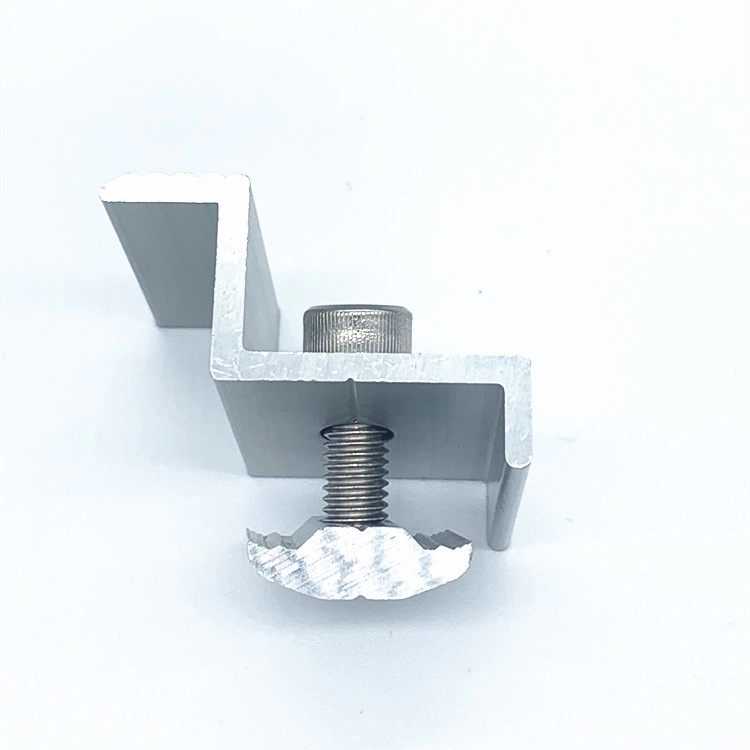 Solar-Montagehalterungssystem Aluminium-Mittelendklemme