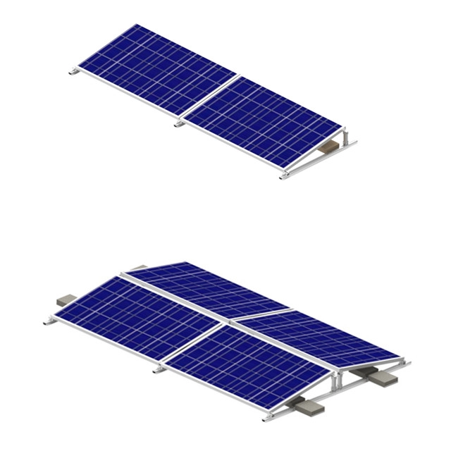 Montagehalterungen für Flachdach-Solarmodule mit Ballast
