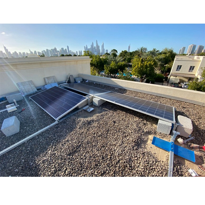 Solar-Montagehalterungssystem für Flachdächer mit Ballast