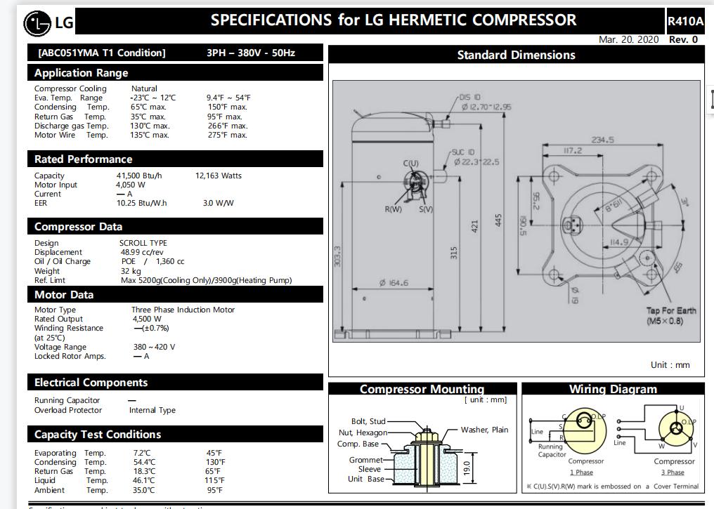 Panasonic Scroll compressor accessories fitting