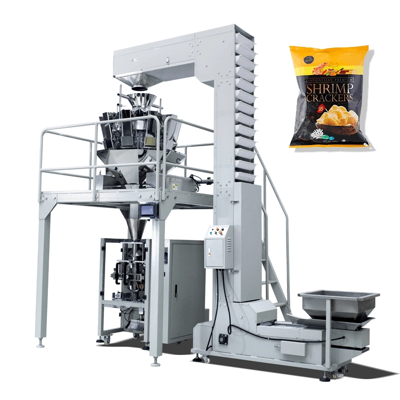 Multifunktionsautomatisches Wiegen von Popcorn Puffed Food Packaging Machine