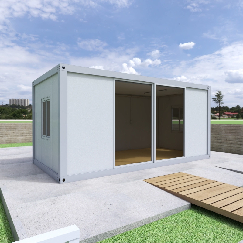 Fertigcontainerbüro Bauen Sie ein Flat-Pack-Containerhaus zusammen