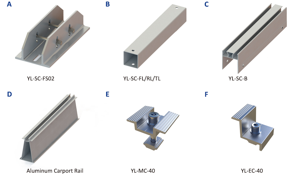 solar carport mounting structure