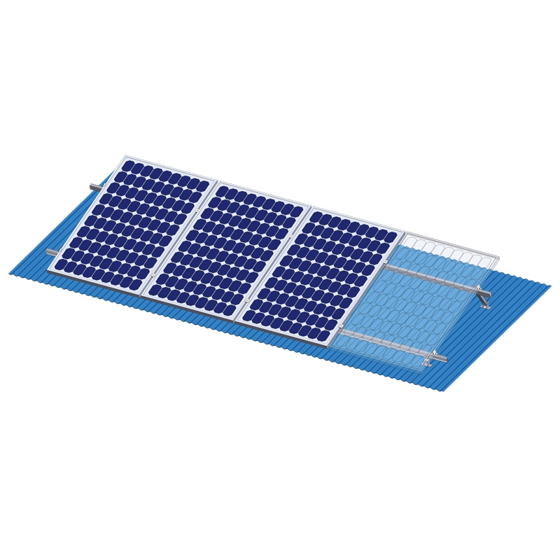 Einstellbares Solarmodul-Montagesystem für flache Oberflächen