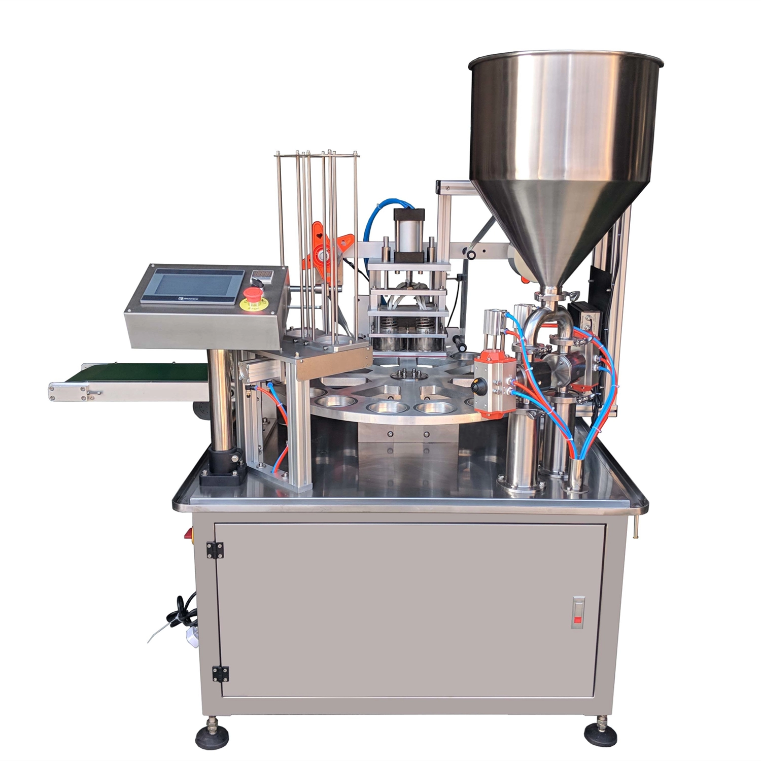 Rotary Cup Filling and Sealing Machine für Joghurt-Wasserbecher