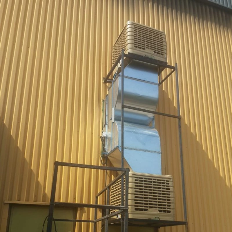 Kohlenstoffarmer großer Luftstromkühler Industrieller Luftkühler Hersteller von auf dem Dach montierten Verdunstungsluftkühlern