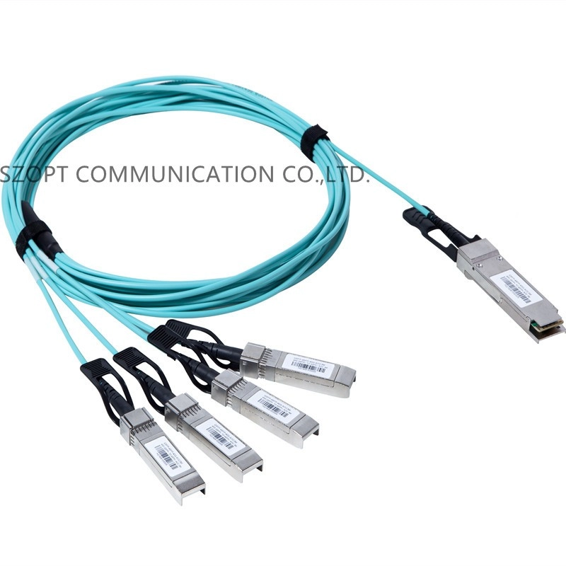 40G QSFP+ auf 4x QSFP 100G QSFP28 auf 4x QSFP28+ aktives optisches Kabel AOC QSFP+ Breakout-Kabel