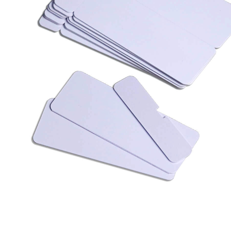 CR80 30 mil 2-fach Schlüsselanhänger PVC weiße leere Karten