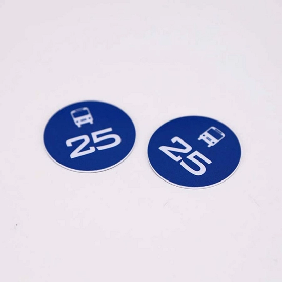 Wasserdichtes 125 kHz 13,56 MHz RFID PVC Smart Round EdgeToken