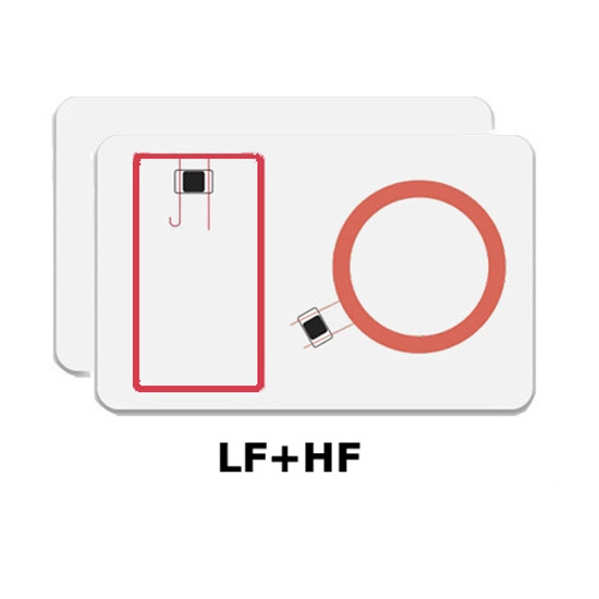 Hochsicherheits-RFID-Karte mit 13,56-MHz-HF-Chip und 960-MHz-UHF-Chip