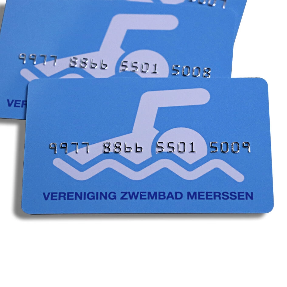 13,56 MHz RFID FM08 PVC-Treuekarten mit geprägter Nummerierung