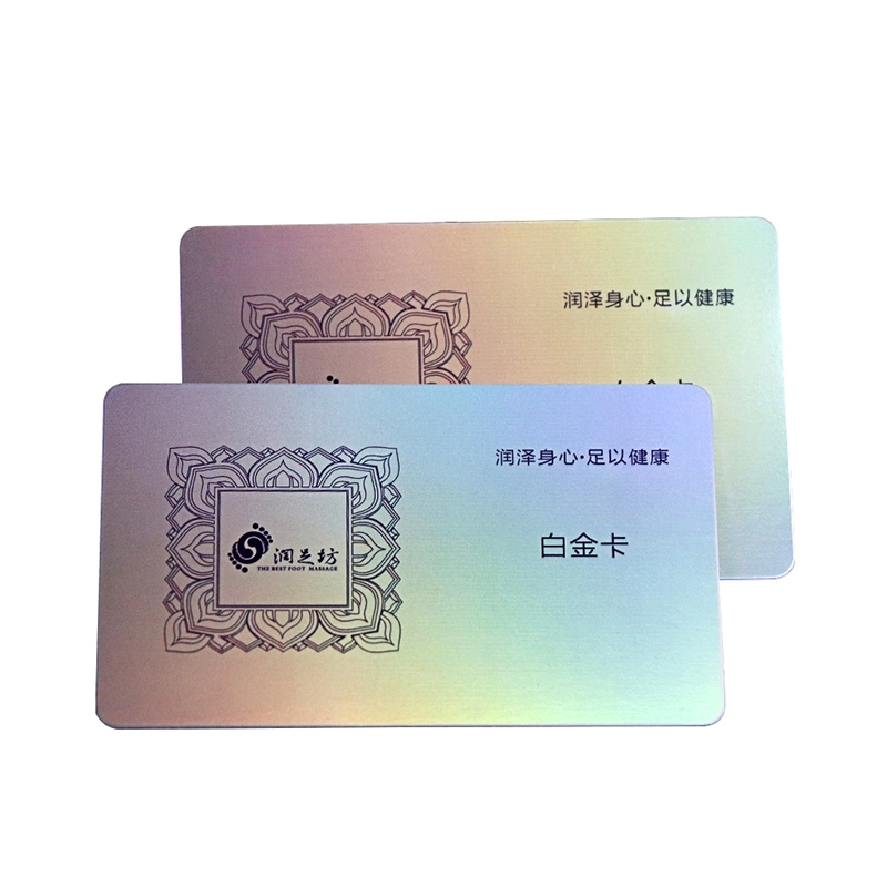 Luxuriöse holografische Regenbogen-Laser-Kunststoff-PVC-Karten