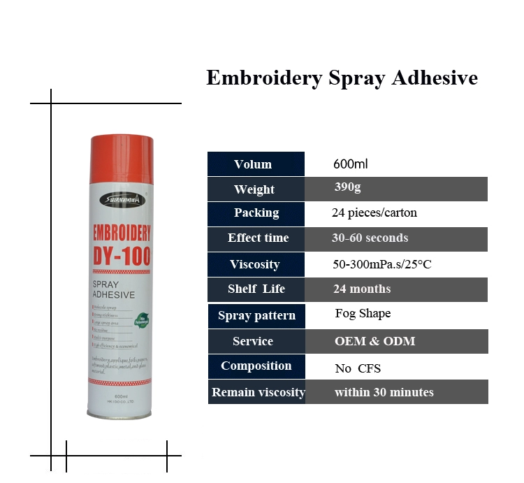Sprayidea DY-100 transparenter Stoffsprühkleber zum Besticken von Textilstoffen