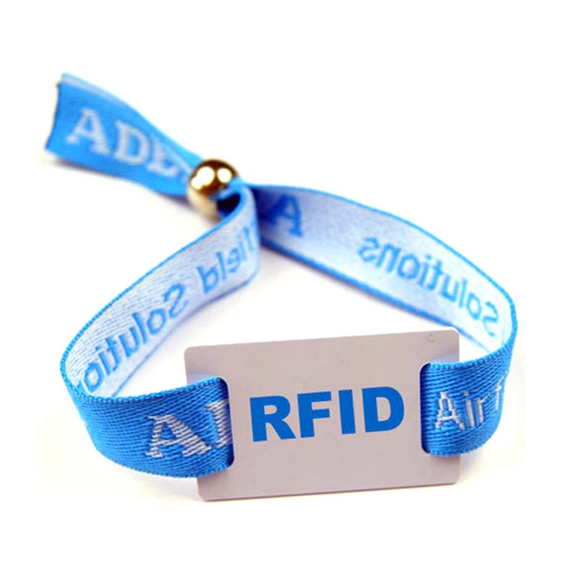13,56 MHz Stoff RFID FM08 Gewebtes Event-Armband