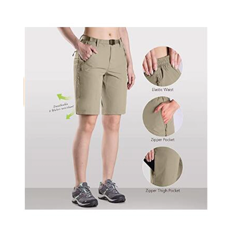 Wander-Cargo-Shorts für Damen UPF 50+ Schnell trocknende Outdoor-Nylon-Shorts mit Gürtel