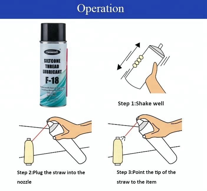 Sprayidea F-18 Antistatik-Spray Silikonöl für Nähgarn