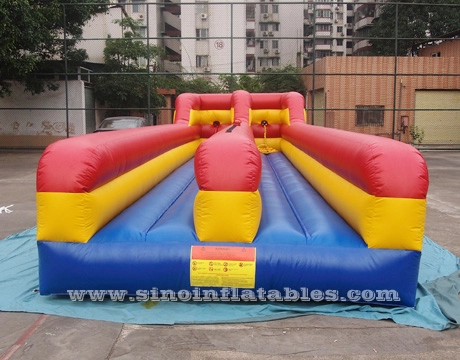 10 m langer aufblasbarer Bungee-Lauf für Kinder und Erwachsene für interaktive Aktivitäten mit 2 Personen im Innen- oder Außenbereich