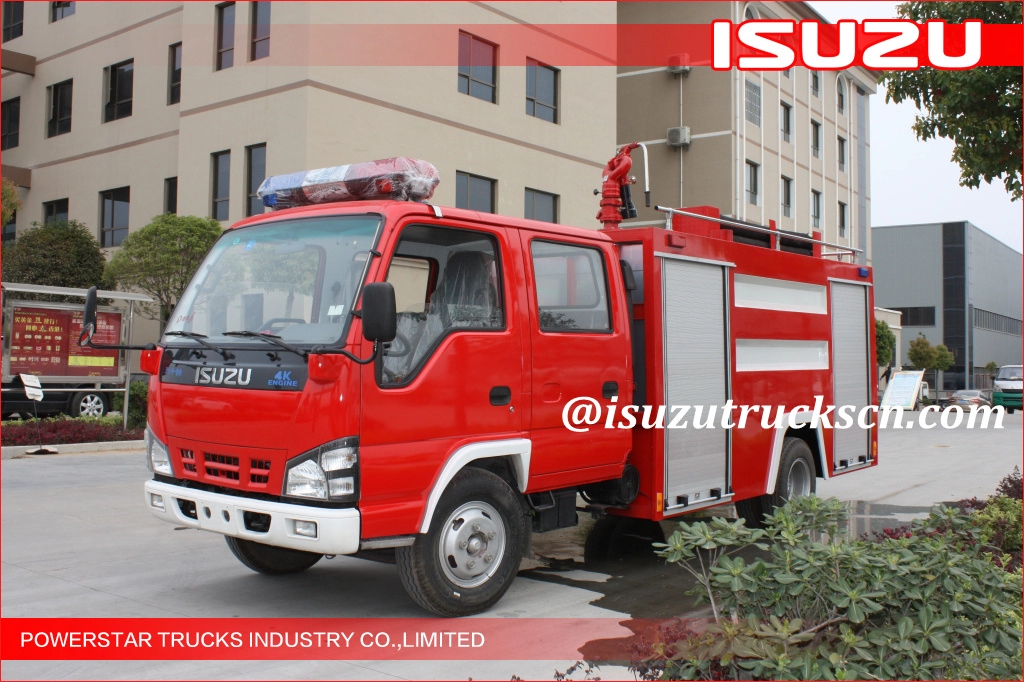 Nigeria Qualitätslieferant 2000L ISUZU Water Fire Trucks Water Mist