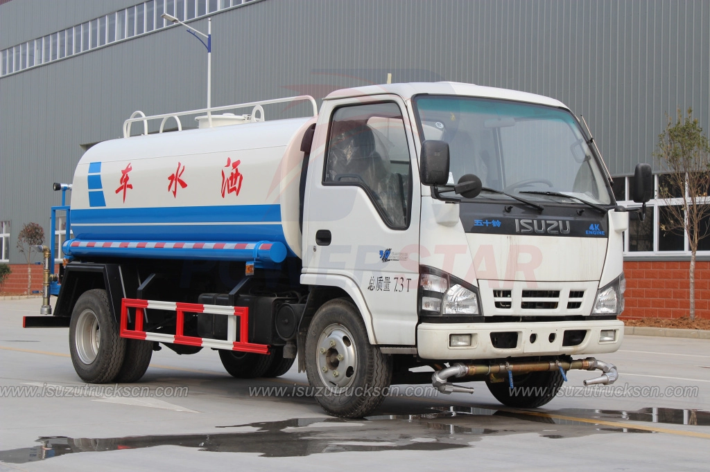 3000L 5000L Ghana Markt ISUZU NKR Water Truck Tanker zu verkaufen