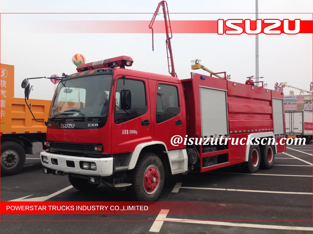 Nigeria lagos 10000L Isuzu Emergency Water Foam Fire Truck mit Trockenpulver