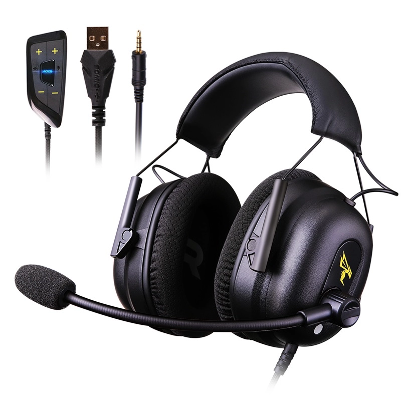 Somic G936N Treiberfreies 7.1 Surround Sound 3,5 mm USB-kompatibles Gaming-Headset für Playstation 5/4-Computer