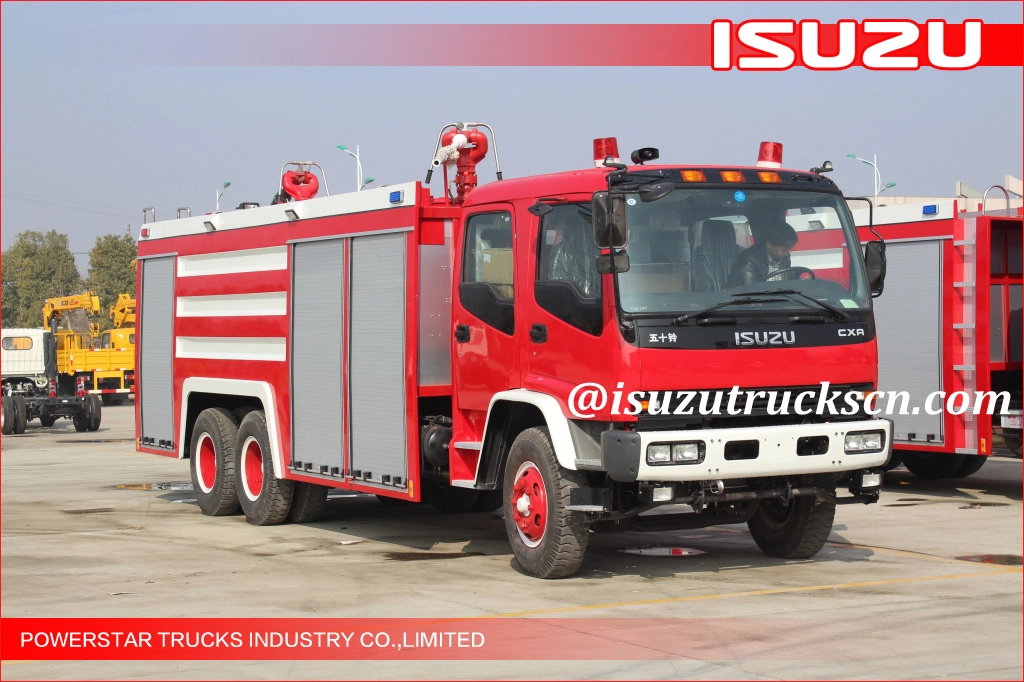 6 * 4 Afrika Ghana 12000L Feuerwehrauto Isuzu Wasserschaum Lieferant von Feuerwehrfahrzeugen