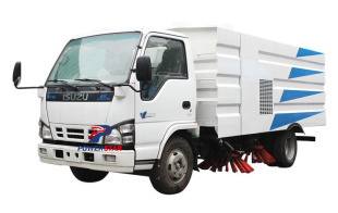 Philippinen maßgeschneiderter 5-Tonnen-Straßenreinigungs-Kehrfahrzeug-LKW Isuzu