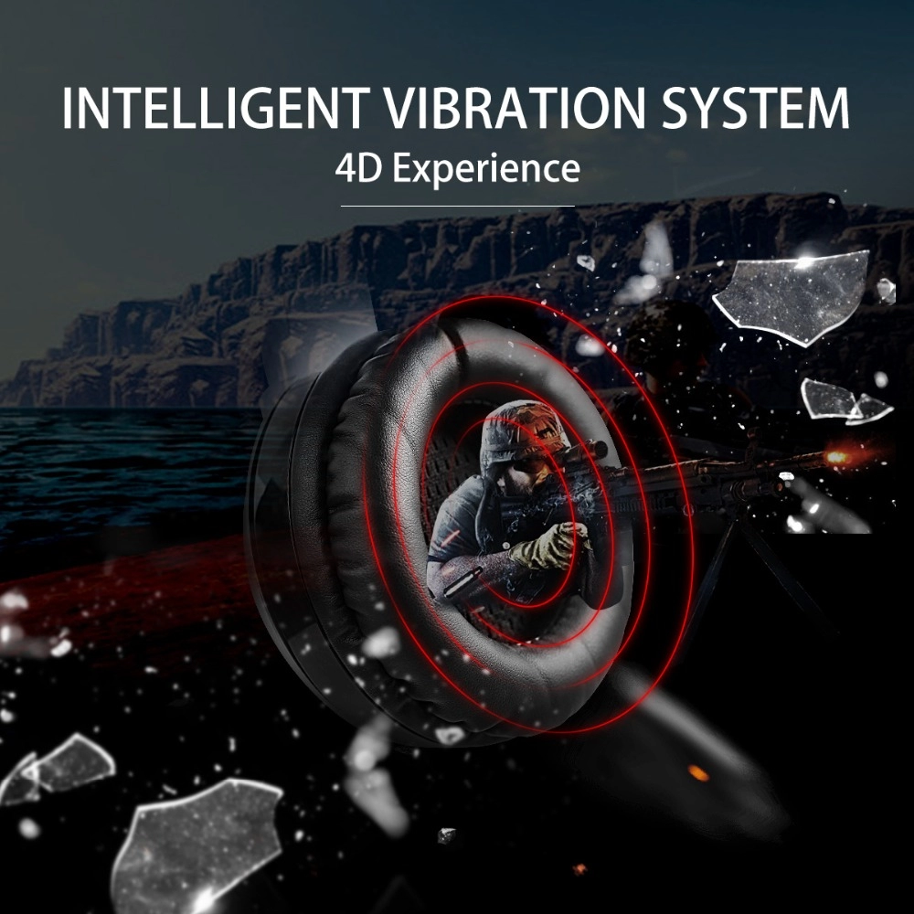 Somic G941 Virtual 7.1 Sound Gaming Headset mit Vibrations-LED für Computer