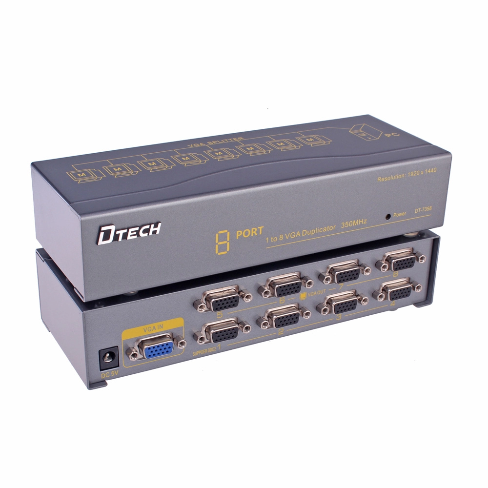 DT-7358 1 BIS 8 350 MHz VGA-SPLITTER