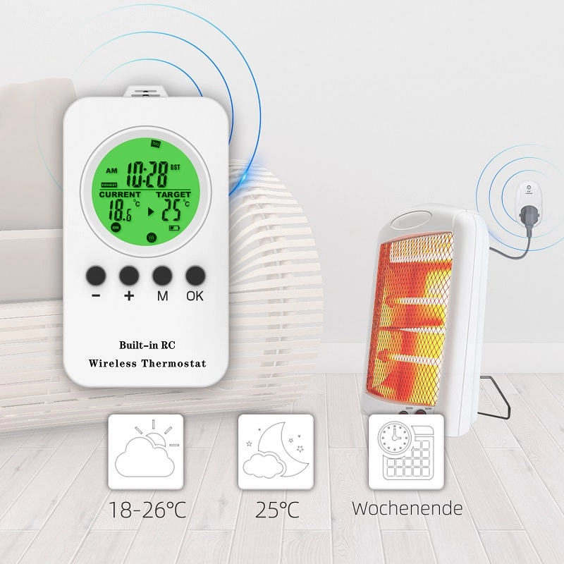 2,4 G digitaler programmierbarer Thermostatstecker