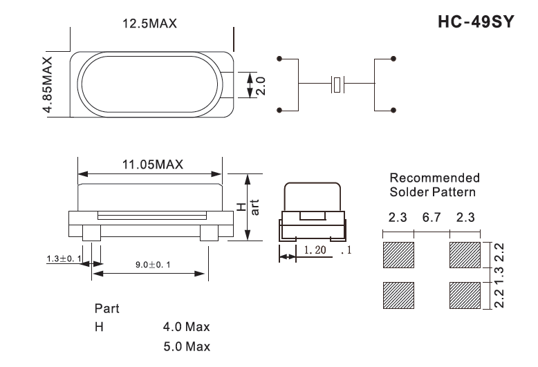 SMD Quarzkristall MHz