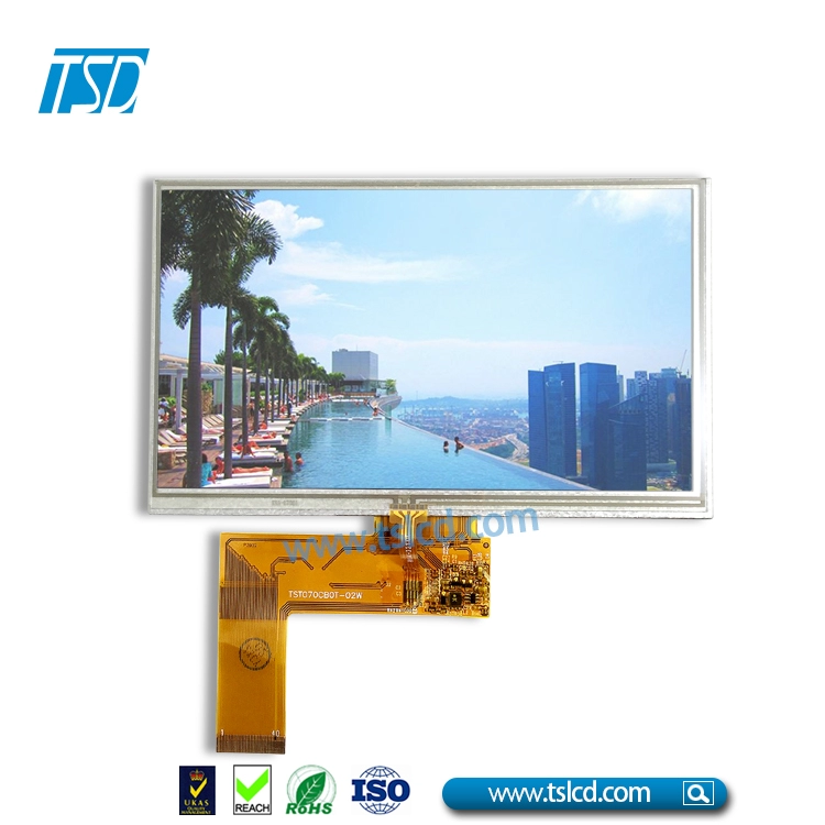 50-poliger 7-Zoll-800X480-TFT-LCD-Bildschirm mit 24-Bit-RGB-Schnittstelle