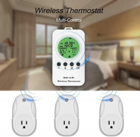 2,4 G digitaler programmierbarer Thermostatstecker