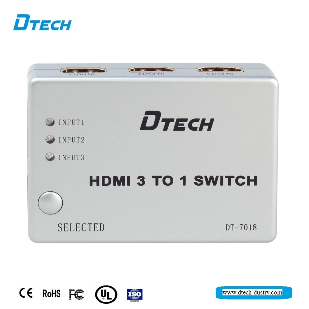 DTECH DT-7018 3 in 1 Ausgang HDMI SWITCH unterstützt 1080p und 3D